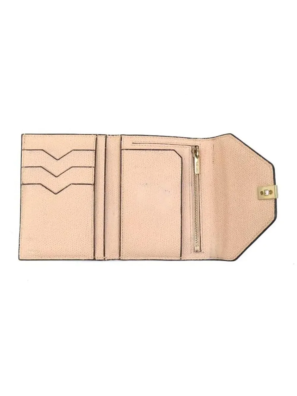 Auth Valextra Trifold Wallet Beige #280363V16B